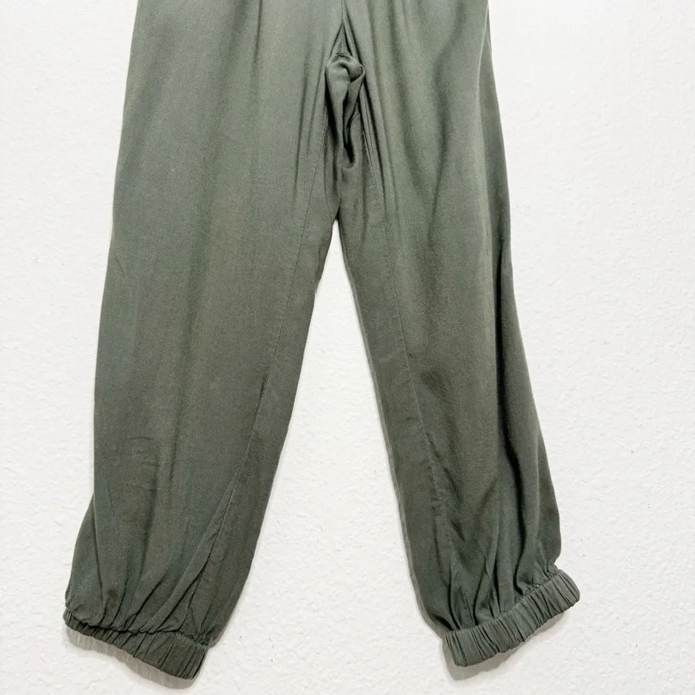 Justice girls boho bohemian olive green jumpsuit romper size 6